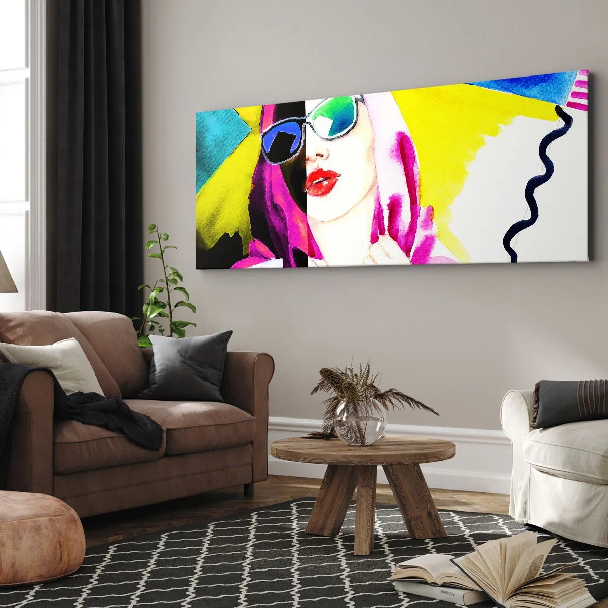 Cuadro sobre lienzo - Impresión de Imagen - Contrastes - 90x30 cm