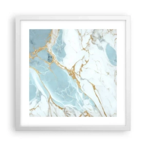 Póster en marco blanco - Riqueza en la piedra - 40x40 cm
