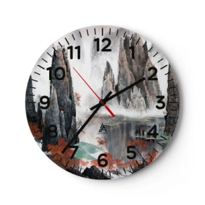 Reloj de pared - Reloj de vidrio - Poderosos guardianes - 40x40 cm