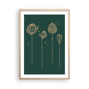 Póster en marco roble claro - La familia vegetal - 50x70 cm