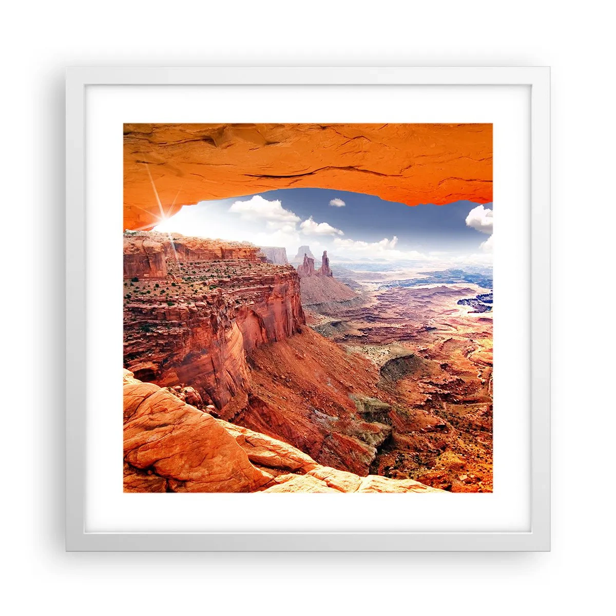 Póster en marco blanco - Tallado por la propia naturaleza - 40x40 cm