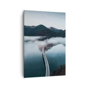 Cuadro sobre lienzo - Impresión de Imagen - Sobre el agua lisa como un espejo - 70x100 cm