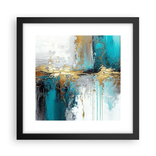 Póster en marco negro - Todo fluye - 30x30 cm