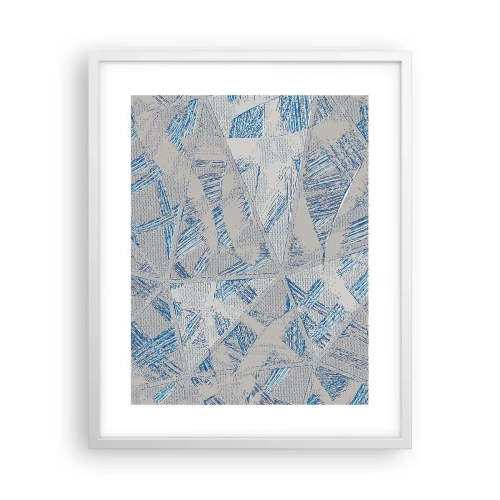 Póster en marco blanco - En un laberinto gris azulado - 40x50 cm