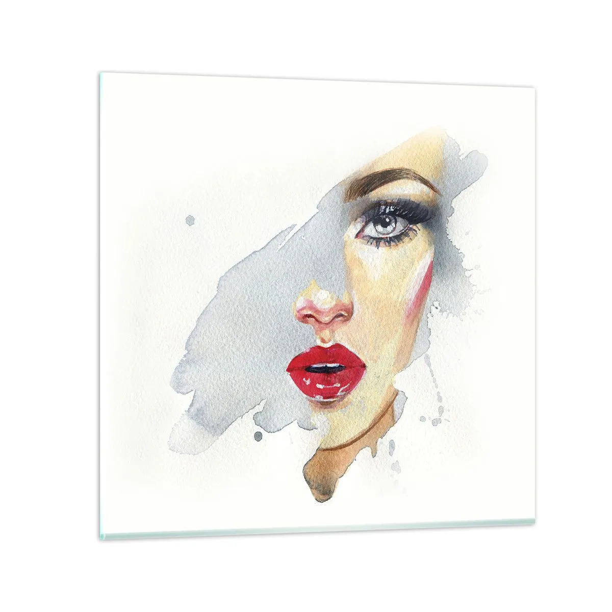 Cuadro sobre vidrio - Impresiones sobre Vidrio - Reflejo en una gota de agua - 70x70 cm