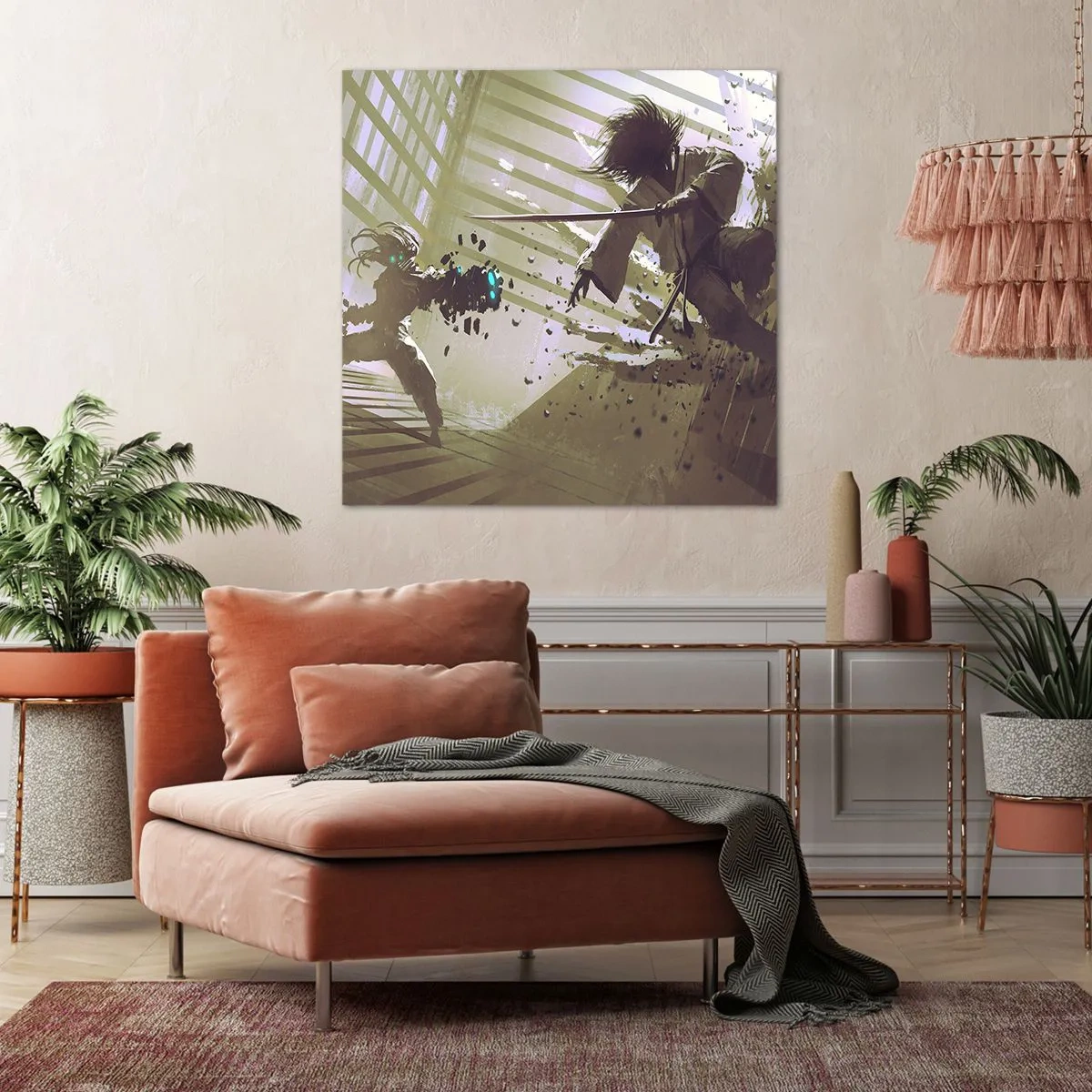 Cuadro sobre lienzo - Impresión de Imagen - Y puedes ser un samurai - 50x50 cm