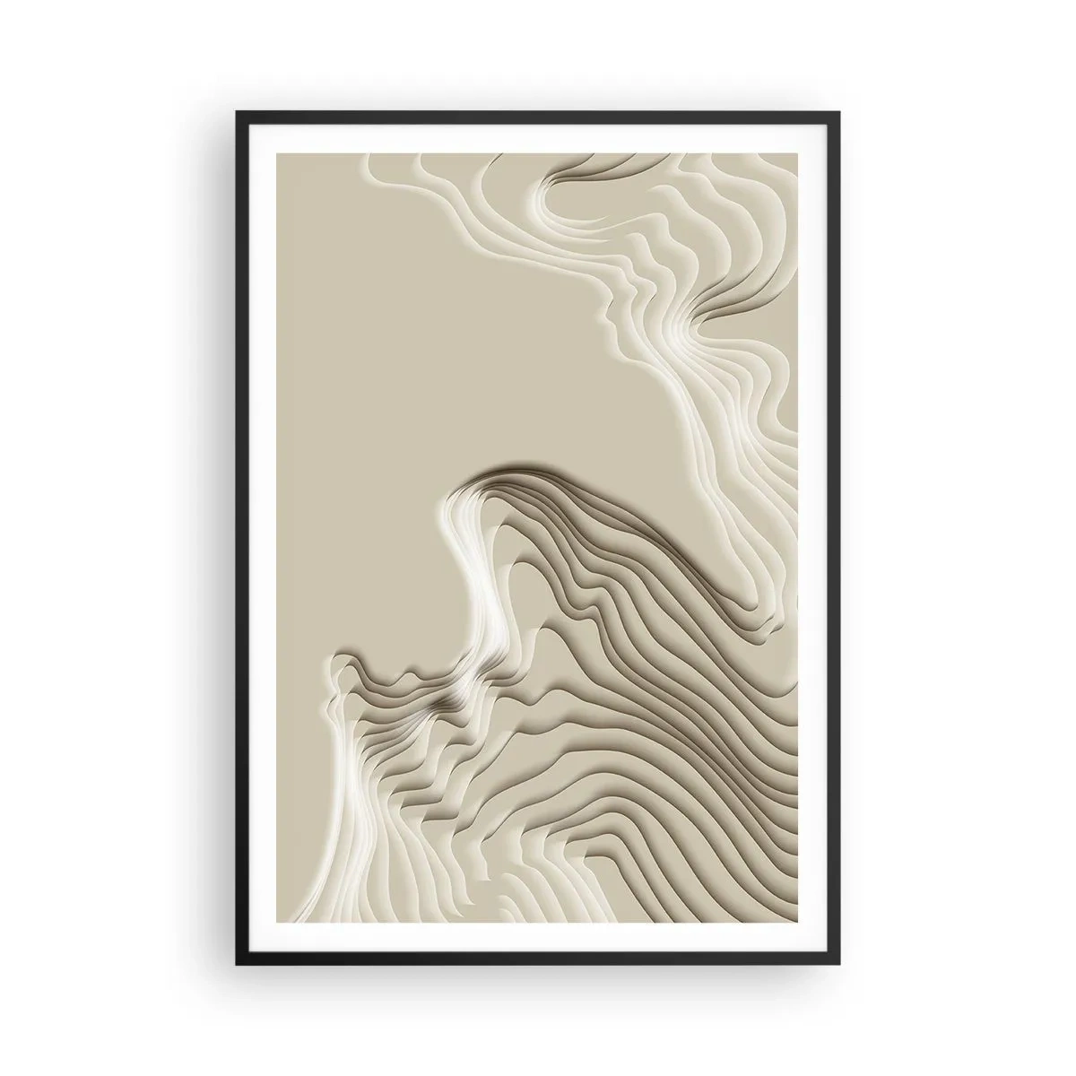 Póster en marco negro - Topografía del arte - 70x100 cm