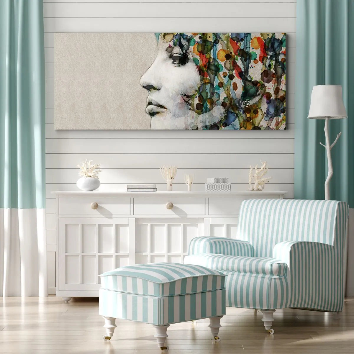 Cuadro sobre lienzo - Impresión de Imagen - Salió del gris - 100x40 cm