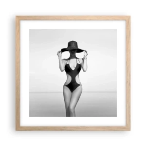 Póster en marco roble claro - Mi nombre es Elegancia - 40x40 cm