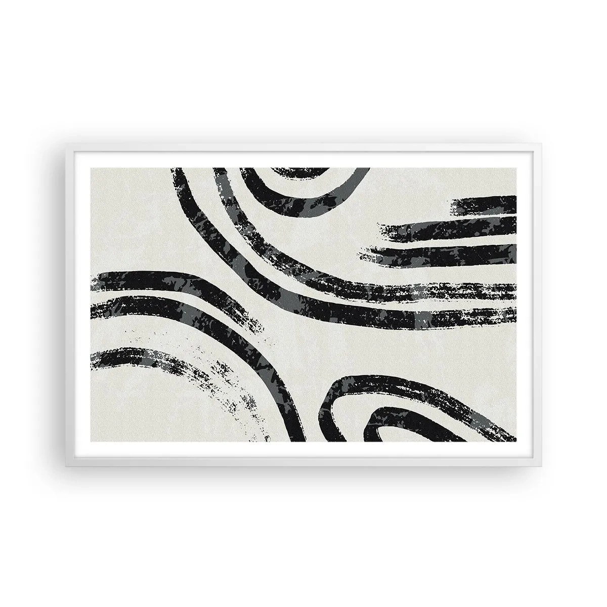 Póster en marco blanco - A medias - 91x61 cm