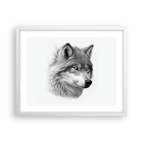 Póster en marco blanco - Alfa - sin duda - 50x40 cm