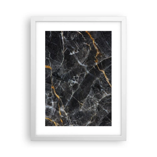 Póster en marco blanco - La vida interior de la piedra - 30x40 cm