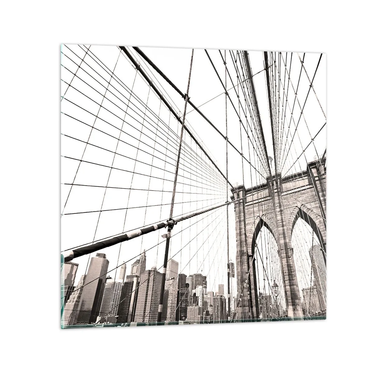 Cuadro sobre vidrio - Impresiones sobre Vidrio - Catedral de Nueva York - 30x30 cm
