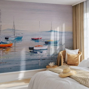 Fotomural Premium Sand - Un más que merecido descanso - Náutico, Veleros, Playa - 350x256 cm