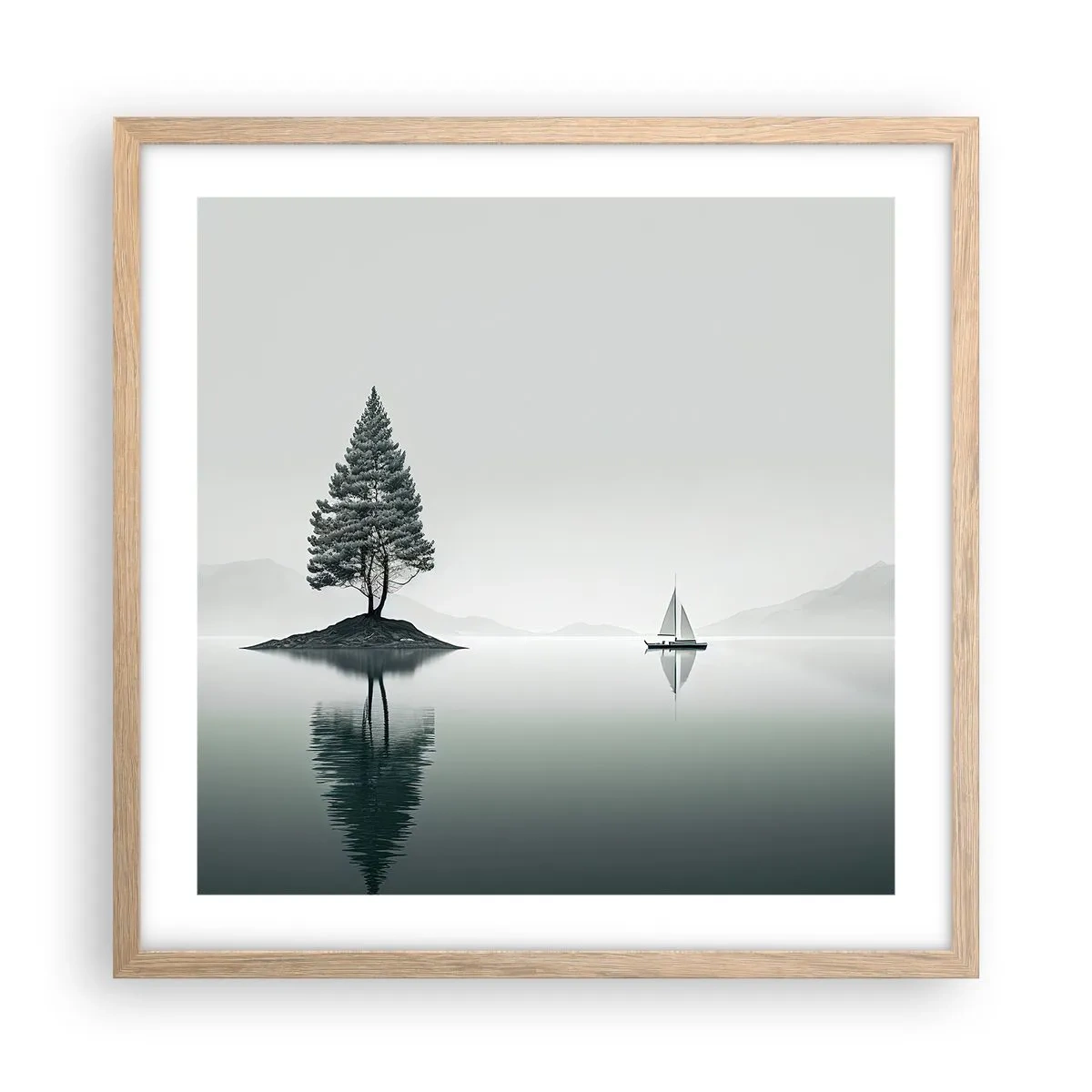 Póster en marco roble claro - Un sueño hecho realidad - 50x50 cm