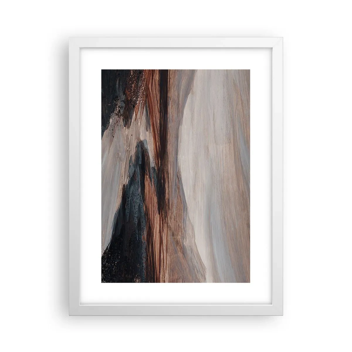 Póster en marco blanco - Valle apacible - 30x40 cm