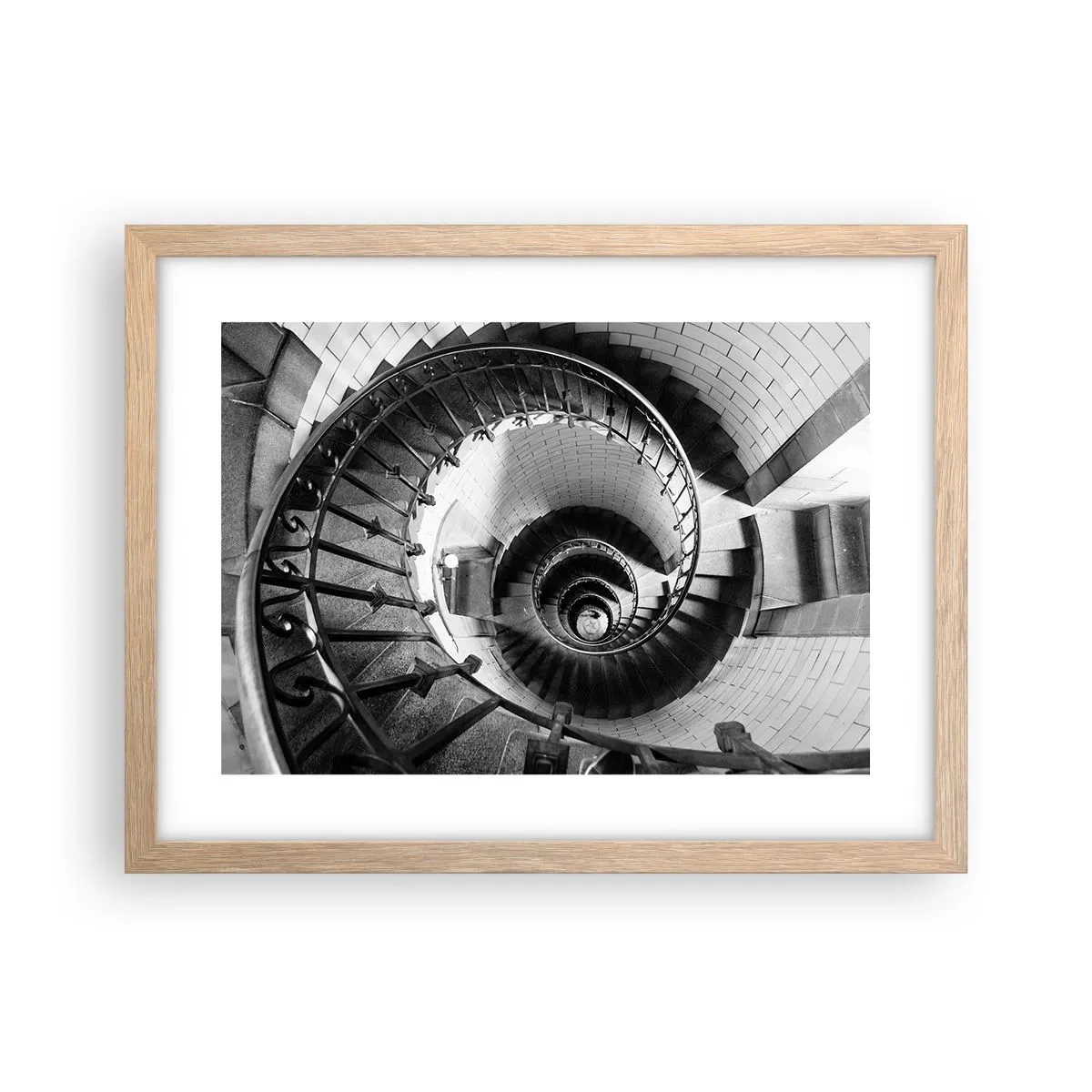 Póster en marco roble claro - Cada vez más alto - 40x30 cm