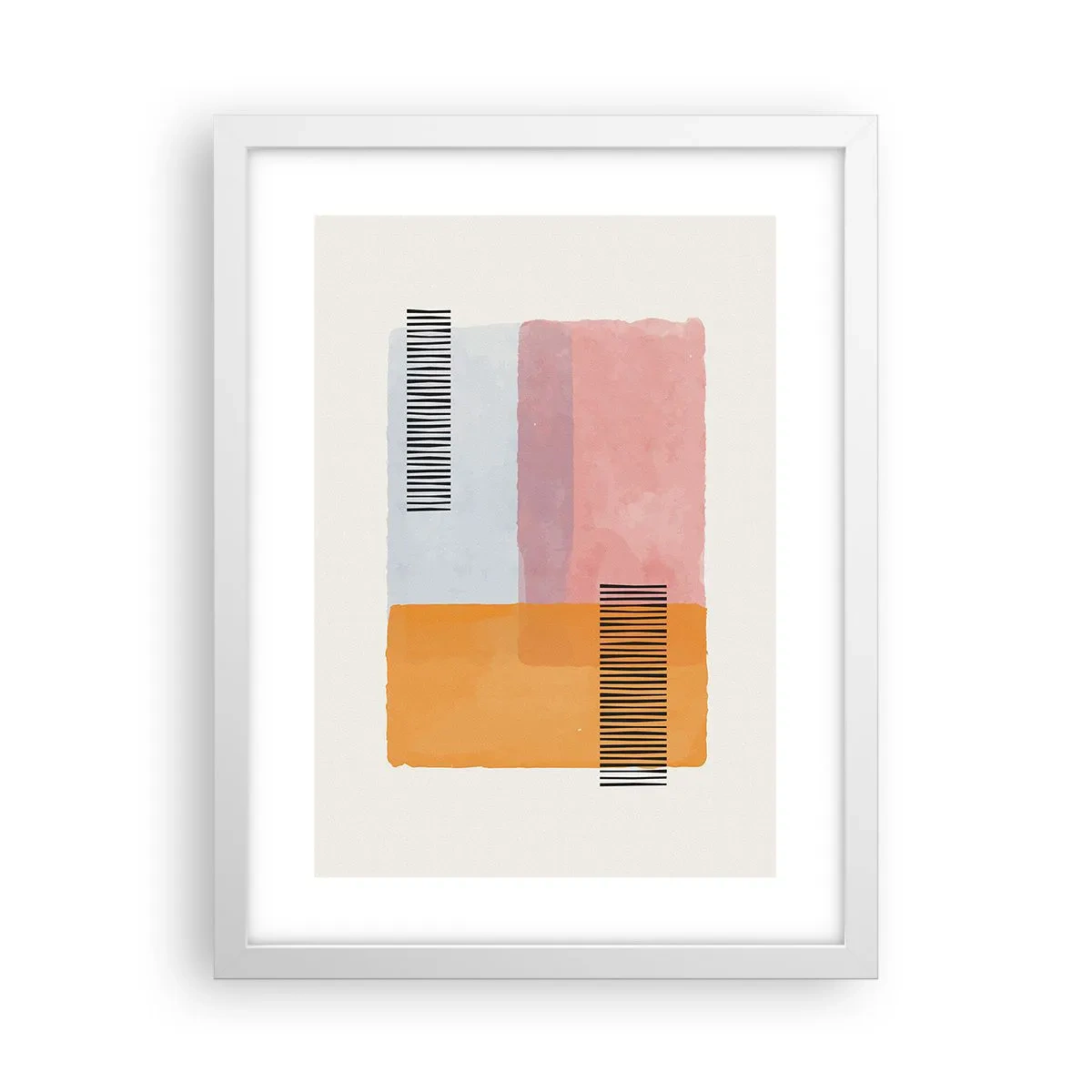 Póster en marco blanco - La rectitud - 30x40 cm