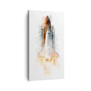 Cuadro sobre lienzo - Impresión de Imagen - El comienzo de la exploración - 45x80 cm