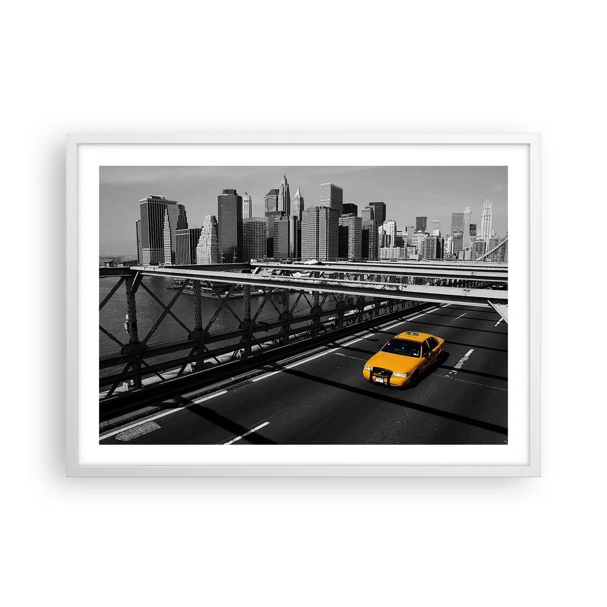 Póster en marco blanco - El color de la gran ciudad - 70x50 cm