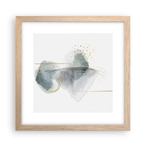 Póster en marco roble claro - Sobre la relación entre el gris y el oro - 30x30 cm