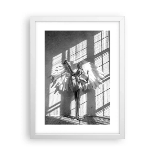 Póster en marco blanco - Directamente desde el cielo - 30x40 cm