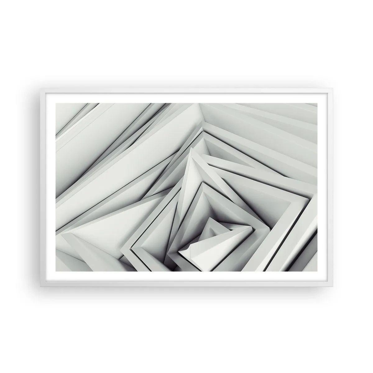 Póster en marco blanco - Ángulos afilados - 91x61 cm