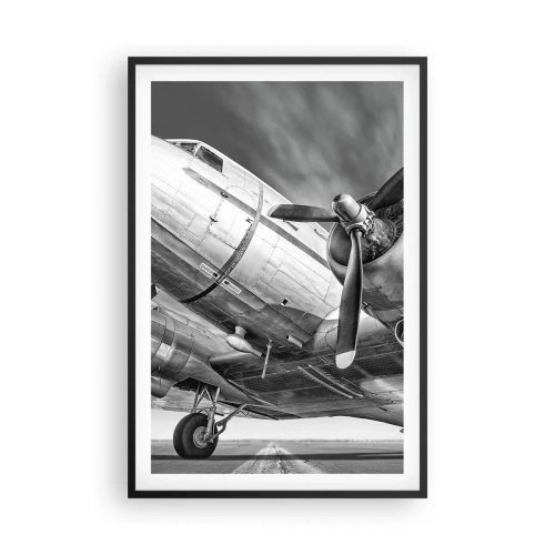Póster en marco negro - Siempre listo para volar - 61x91 cm
