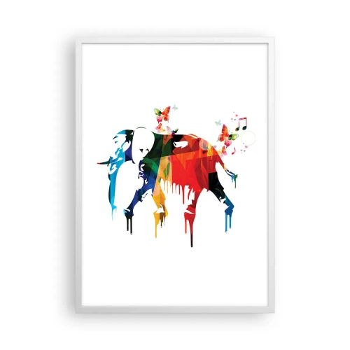 Póster en marco blanco - Todo el mundo puede bailar - 50x70 cm