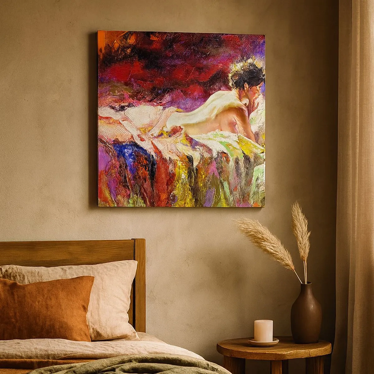 Cuadro sobre lienzo - Impresión de Imagen - Una Venus reflexiva - 30x30 cm