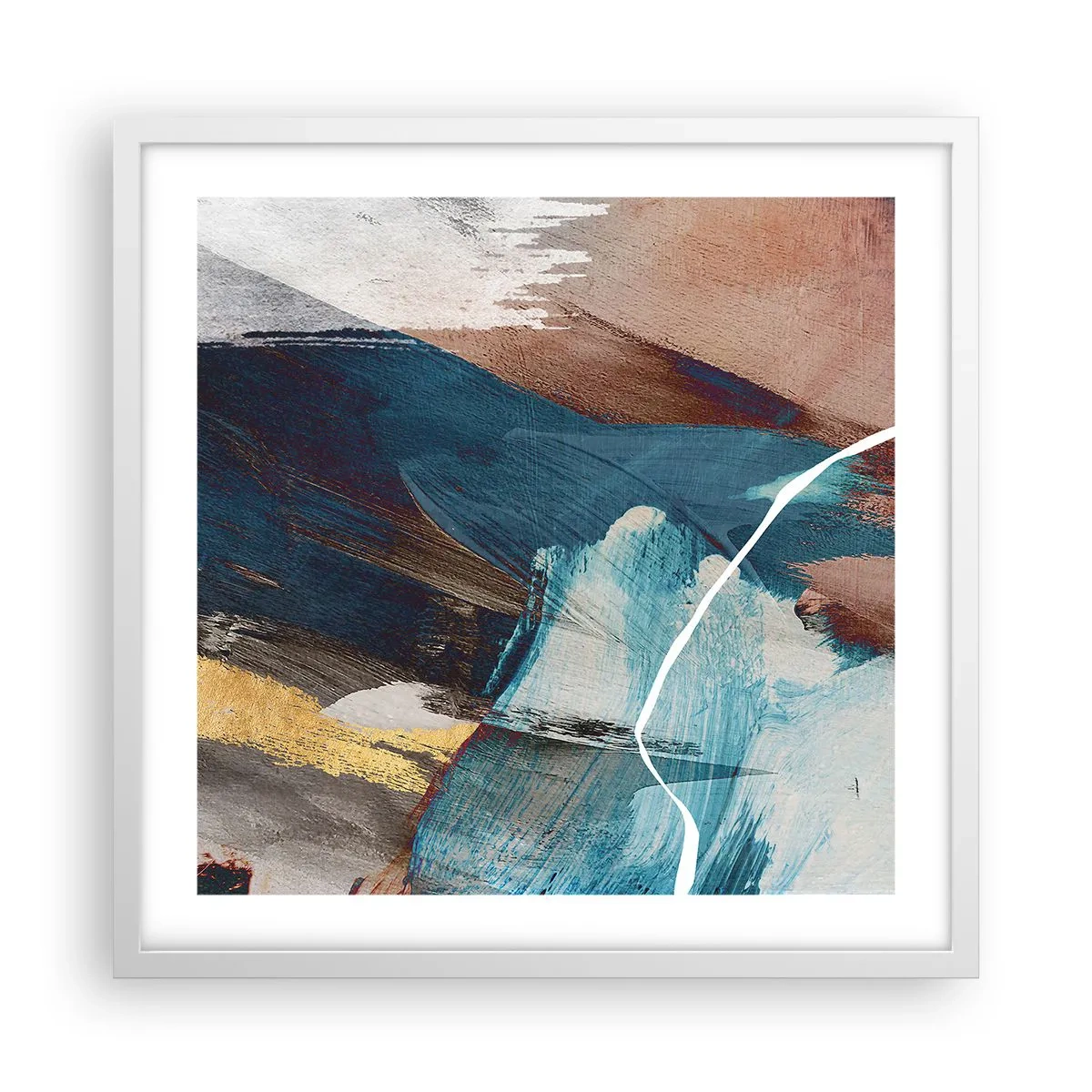 Póster en marco blanco - Con estilo y energía - 50x50 cm