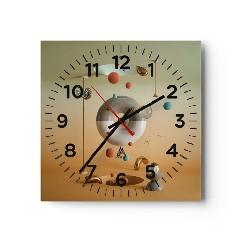 Reloj de pared - Reloj de vidrio - Todo puede suceder - 30x30 cm