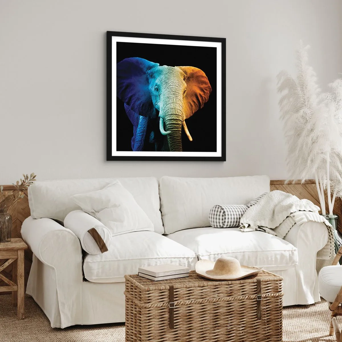 Póster en marco negro - Excéntrico, no un bicho raro - 30x30 cm