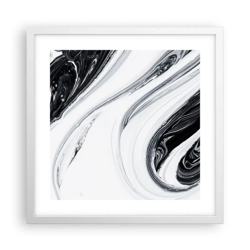 Póster en marco blanco - Combinando opuestos - 40x40 cm