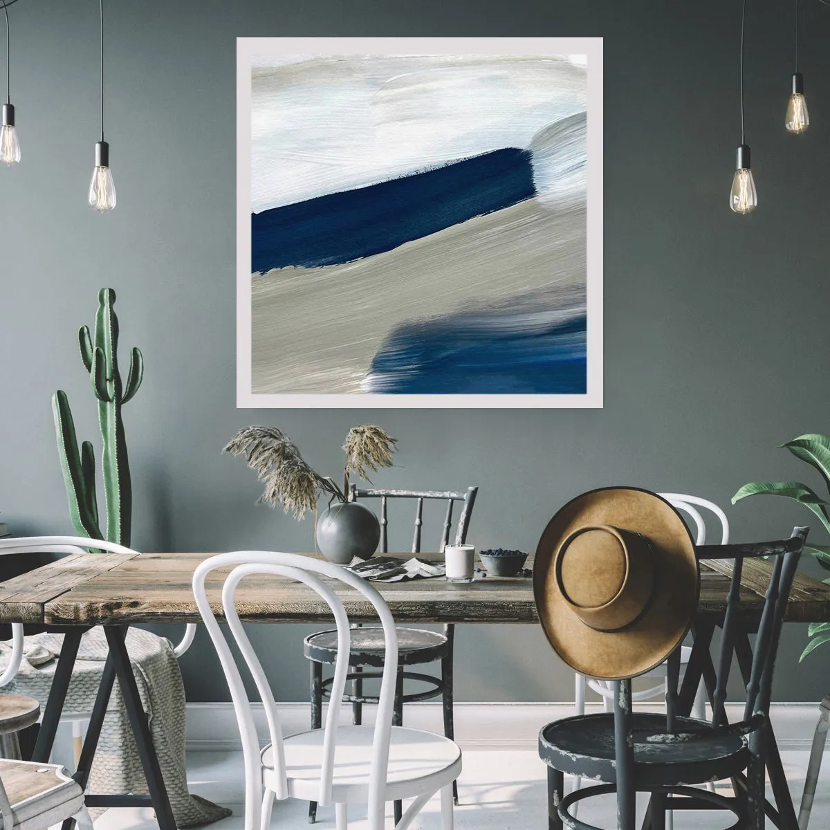 Póster - Encuentro con el blanco - 50x50 cm