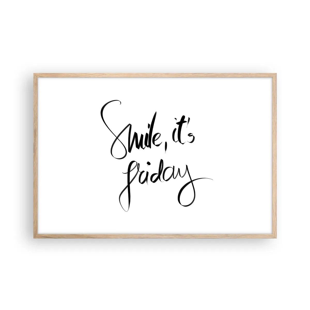 Póster en marco roble claro - La verdadera alegría - 91x61 cm