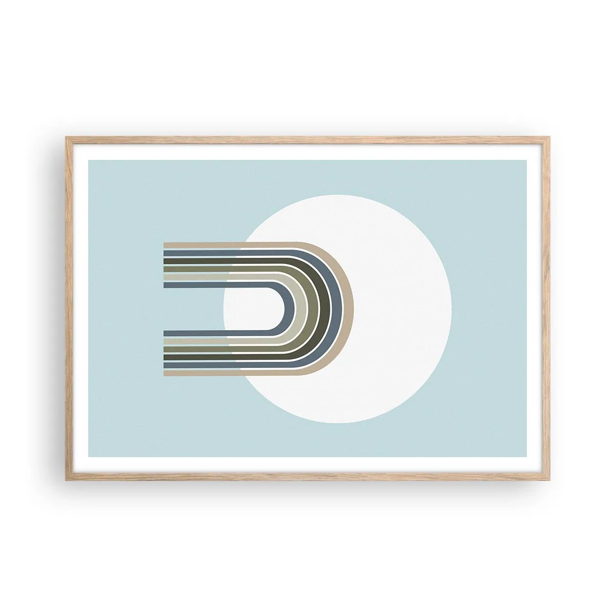 Póster en marco roble claro - Una atracción irresistible - 100x70 cm