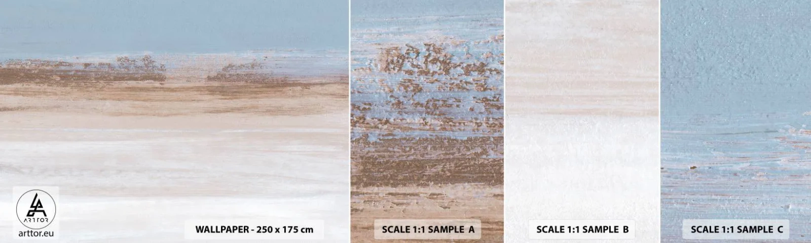 Muestra De Fotomural Standard Eco - Paisaje ambiguo - Pedazo, Brillante, Minimalismo - 100x30 cm