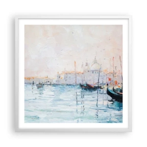 Póster en marco blanco - Más allá del agua, más allá de la niebla - 60x60 cm