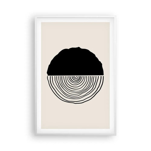 Póster en marco blanco - Mitad y mitad - 61x91 cm