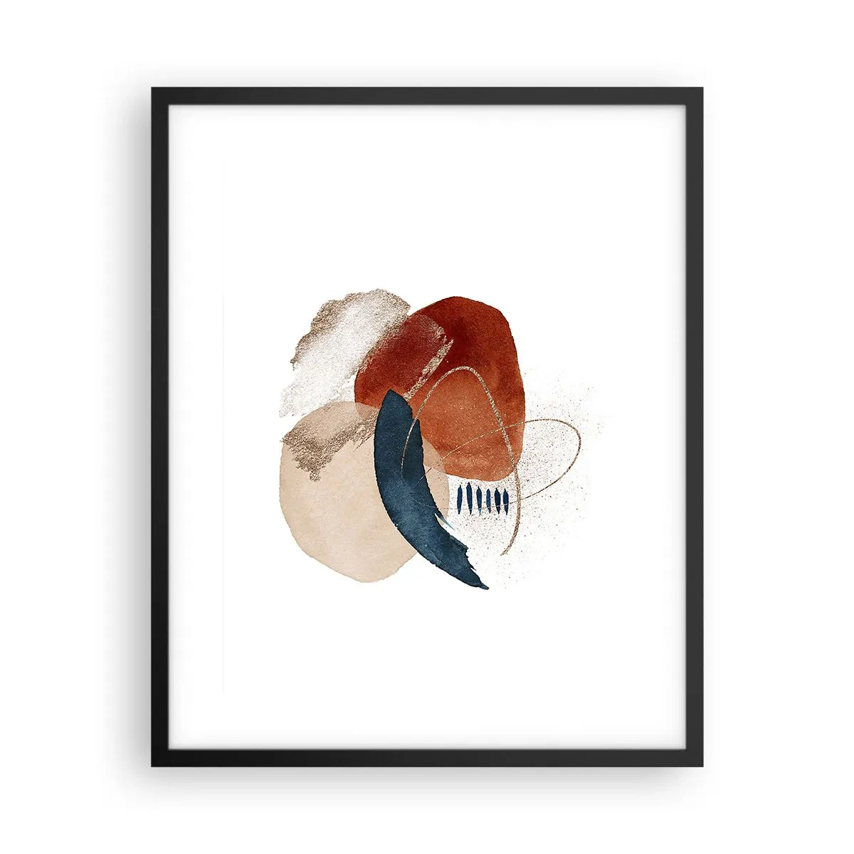 Póster en marco negro - Composición ovalada - 40x50 cm