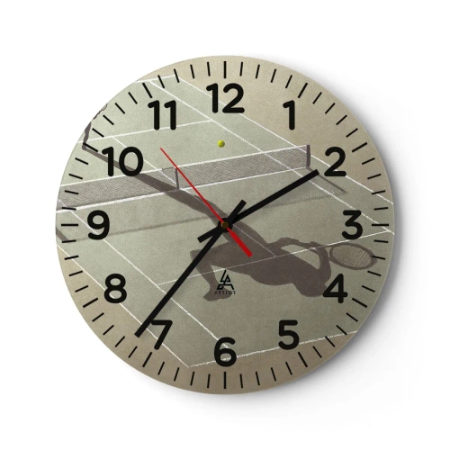Reloj de pared - Reloj de vidrio - Véncete a ti mismo - 30x30 cm