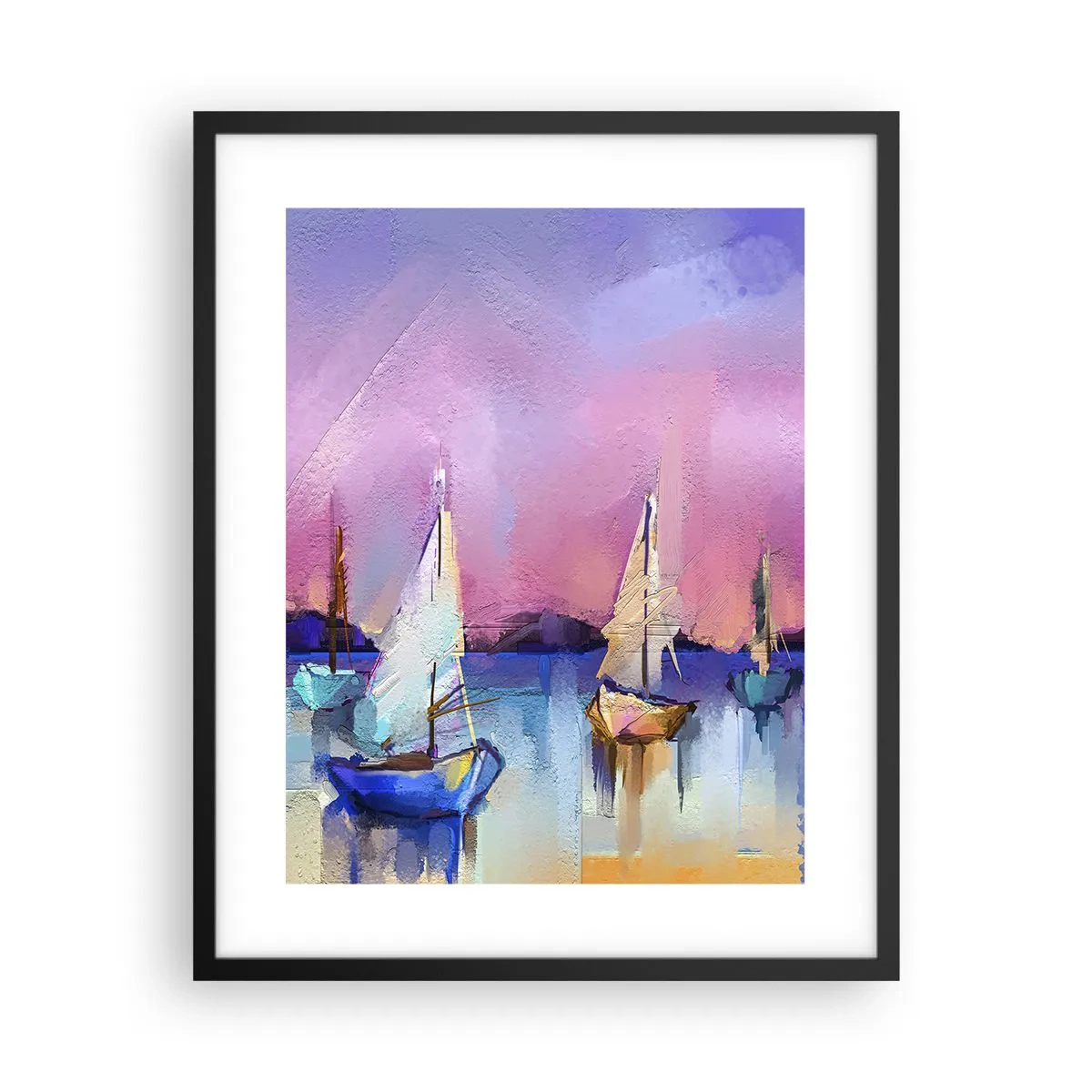 Póster en marco negro - Dirección alta mar - 40x50 cm