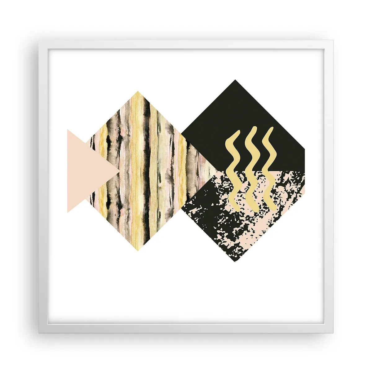 Póster en marco blanco - No es tan sencillo - 50x50 cm