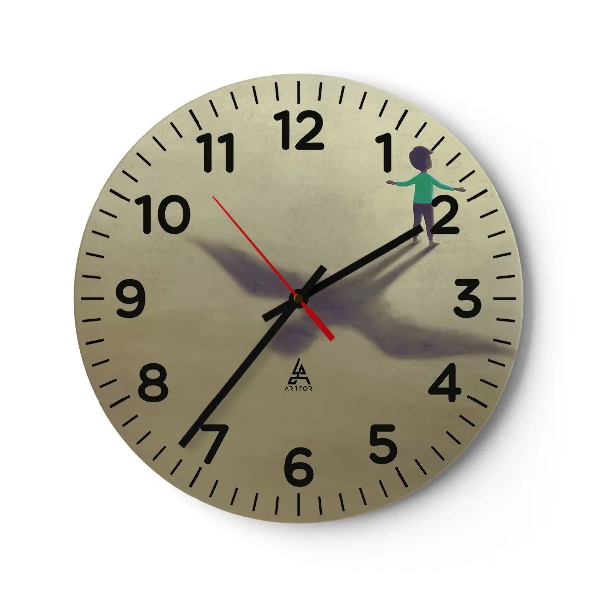 Reloj de pared - Reloj de vidrio - Héroe del futuro - 40x40 cm