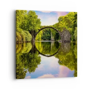 Cuadro sobre lienzo - Impresión de Imagen - En el punto de encuentro de dos mundos - 40x40 cm