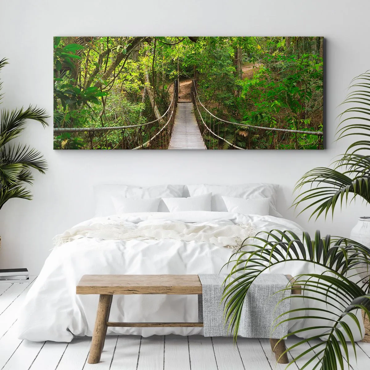 Cuadro sobre lienzo - Impresión de Imagen - Porque la vid crece en el jardín - 100x40 cm