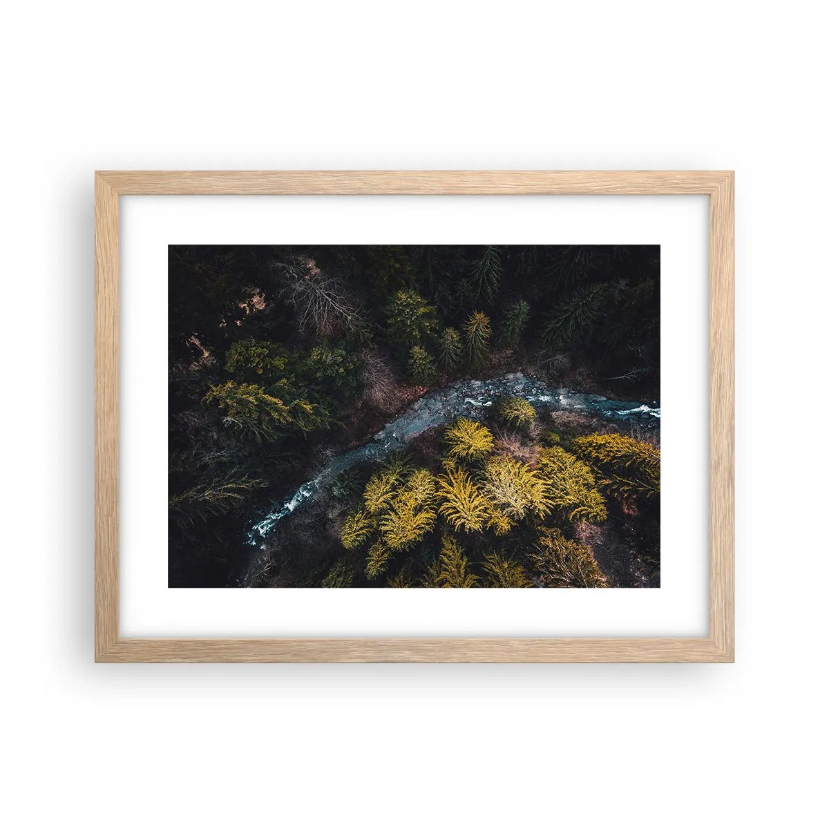 Póster en marco roble claro - Rápido, cada vez más rápido - 40x30 cm