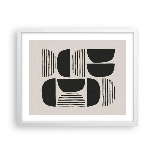 Póster en marco blanco - Arreglos a medias - 50x40 cm