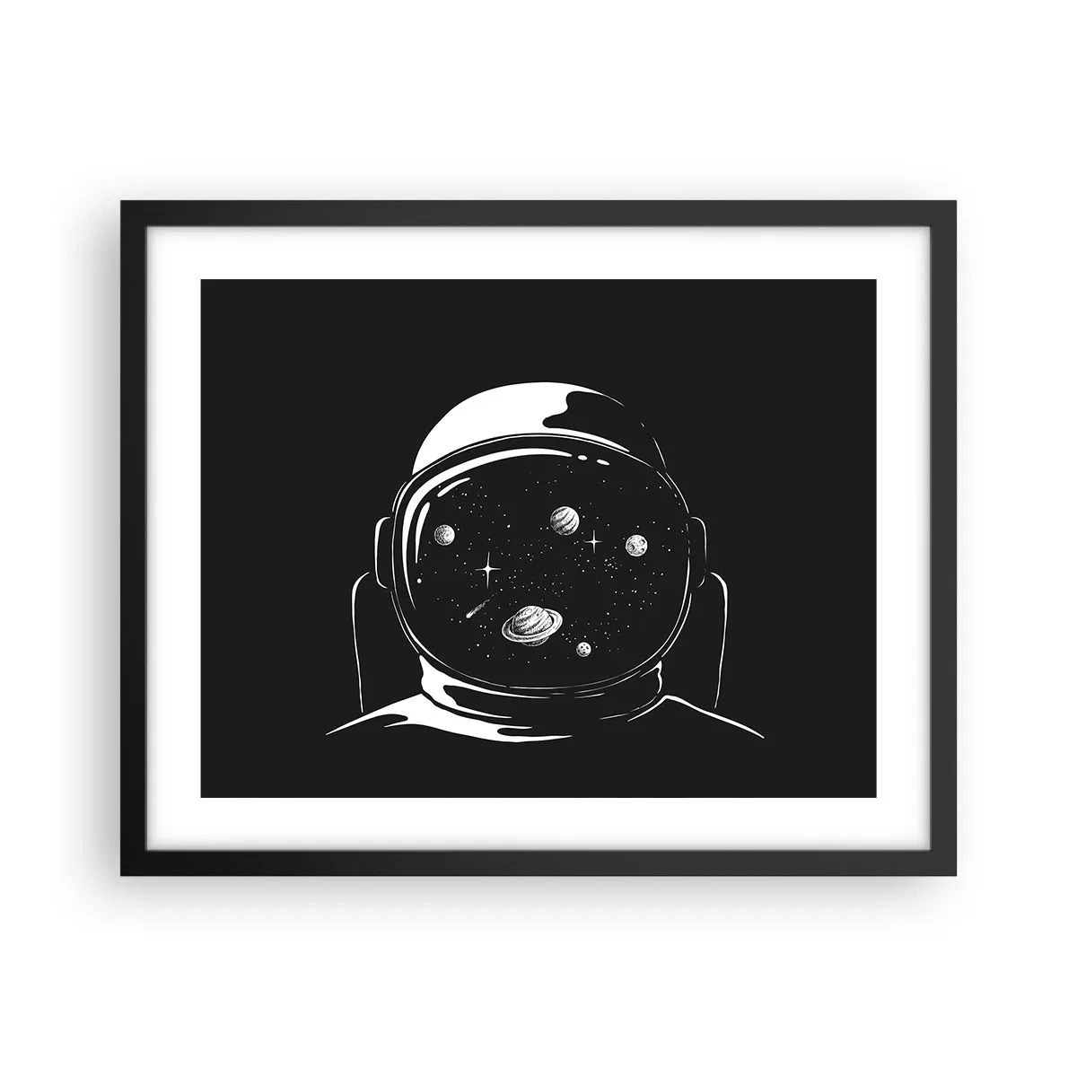 Póster en marco negro - Bonita vista - 50x40 cm